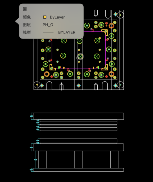 显示器屏幕外壳下料模具图缩略图